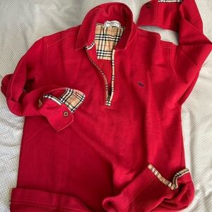 Vintage ‘Burberrys’ Red Men's Sweater